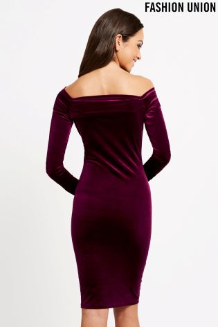 Fashion Union Wrap Front Bodycon Dress